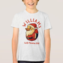 サンタおもしろいダック漫画 – Christmas Rubber Duck トライブレンドＴシャツ