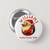 サンタおもしろいダック漫画 – Christmas Rubber Duck 缶バッジ (正面&裏面)