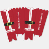 サンタおもしろいデザインクリスマスポップコーンボックス フェイバーボックス (見開き)