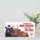 サンタおもしろいトナカイ牛クリスマスビーフファーム シーズンカード (スタンド正面)