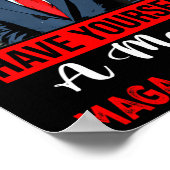 サンタおもしろいトランプはクリスマス楽しい気分だ ポスター (角)