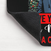 サンタおもしろいトランプはクリスマス楽しい気分だ マウスパッド (コーナー)