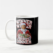 サンタおもしろいトランプクリスマス優勝者Cookie コーヒーマグカップ (左)