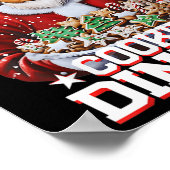 サンタおもしろいトランプクリスマス優勝者Cookie ポスター (角)