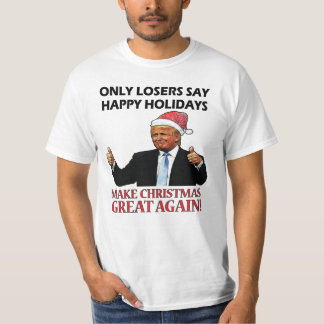 サンタおもしろいトランプクリスマス Tシャツ