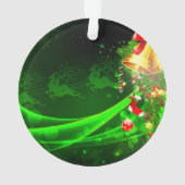 サンタおもしろいトランプ2024が再びクリスマスに素晴らし オーナメント (裏面)