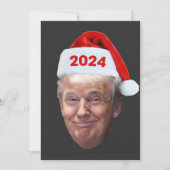 サンタおもしろいトランプ2024年クリスマス切り札愛好家の贈り物 招待状 (正面)