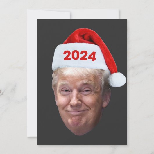 サンタおもしろいトランプ2024年クリスマス切り札愛好家の贈り物 招待状 (正面)