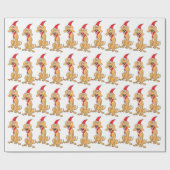 サンタおもしろいドッグラッピング紙テディザスパズマン ラッピングペーパー (フラット)