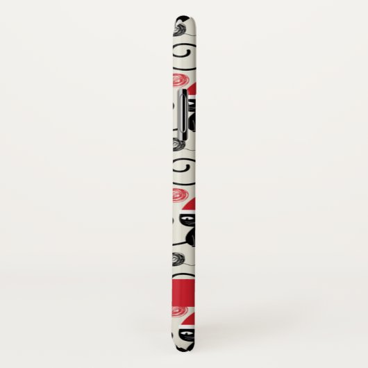 サンタおもしろいハットのクリスマスを着たかわいい子猫 Case-Mate iPhoneケース (裏面/右)