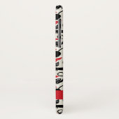 サンタおもしろいハットのクリスマスを着たかわいい子猫 Case-Mate iPhoneケース (裏面/左)