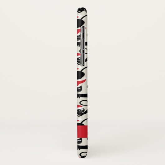 サンタおもしろいハットのクリスマスを着たかわいい子猫 Case-Mate iPhoneケース (裏面/左)