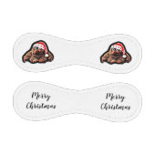 サンタおもしろいハットのクリスマスモンキー 野球ボール (パネル)