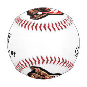 サンタおもしろいハットのクリスマスモンキー 野球ボール (裏面)