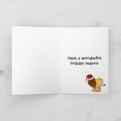 サンタおもしろいハットクリスマスアニメのライオン シーズンカード (内部)