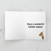 サンタおもしろいハットクリスマスアートの馬 シーズンカード (内部)
