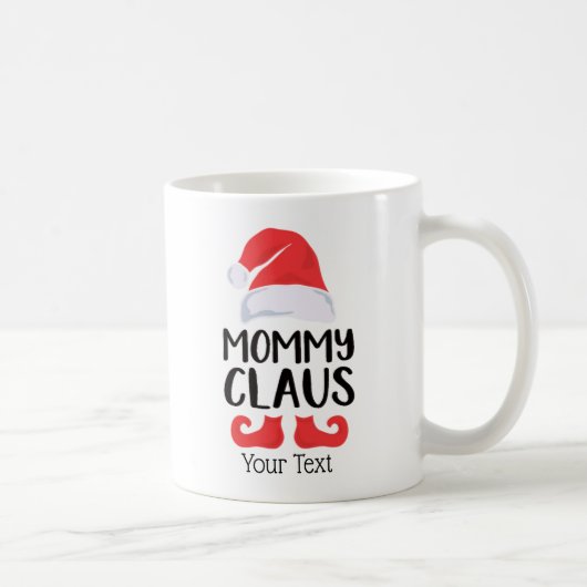 サンタおもしろいハットモミークロースクリスマスホリデー コーヒーマグカップ (右)