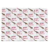 サンタおもしろいハット付きクリスマスキリン動物 ラージペーパーバッグ (裏面)