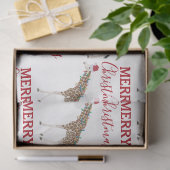 サンタおもしろいハット付きクリスマスキリン動物 薄葉紙 (ギフト)