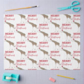 サンタおもしろいハット付きクリスマスキリン動物 薄葉紙 (クラフト)