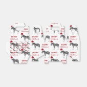 サンタおもしろいハット付きクリスマスゼブラ動物 フェイバーボックス (折り畳みなし)