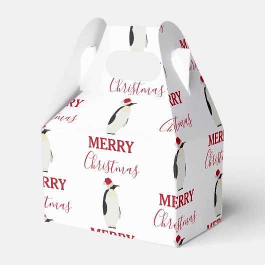 サンタおもしろいハット付きクリスマスペンギン動物 フェイバーボックス (裏面サイド)