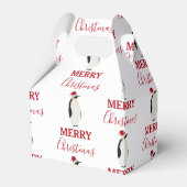 サンタおもしろいハット付きクリスマスペンギン動物 フェイバーボックス (正面サイド)