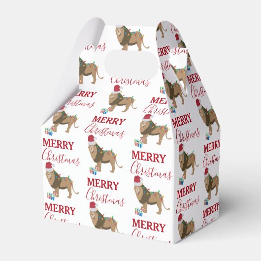 サンタおもしろいハット付きクリスマスリオン動物 フェイバーボックス (裏面サイド)