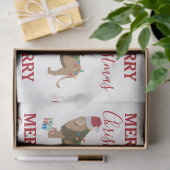 サンタおもしろいハット付きクリスマスリオン動物 薄葉紙 (ギフト)