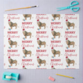 サンタおもしろいハット付きクリスマスリオン動物 薄葉紙 (クラフト)