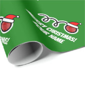 サンタおもしろいハット・クリスマスでボッチェボール ラッピングペーパー (ロールコーナー)