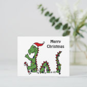 サンタおもしろいハット・クリスマスにネスの怪獣を見る シーズンポストカード (スタンド正面)