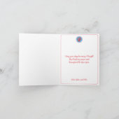 サンタおもしろいヒップスタースタイルクリスマスカード サンキューカード (内部)