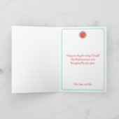 サンタおもしろいヒップスタースタイルクリスマスカード サンキューカード (内部)