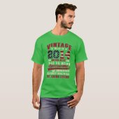 サンタおもしろいビアメリークリスマス Tシャツ (正面フル)