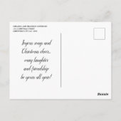 サンタおもしろいビーチクリスマス挨拶 ポストカード (裏面)