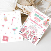 サンタおもしろいフレンドスマスクリスマスパーティー 招待状