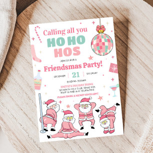 サンタおもしろいフレンドスマスクリスマスパーティー 招待状