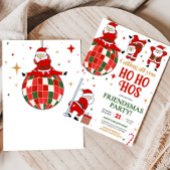 サンタおもしろいフレンドスマスクリスマスパーティー 招待状