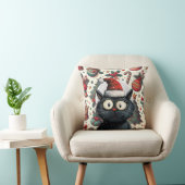 サンタおもしろいブラックキャットクリスマスホリデー クッション (椅子)