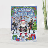 サンタおもしろいヘビーメタルクリスマスカード シーズンカード (正面)