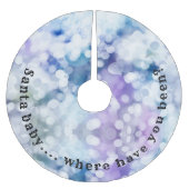 サンタおもしろいベビークリスマスツリースカート ブラッシュドポリエステルツリースカート (正面)