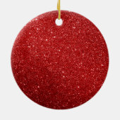 サンタおもしろいベ判定グリッターユーモアクリスマスジョーク セラミックオーナメント (裏面)