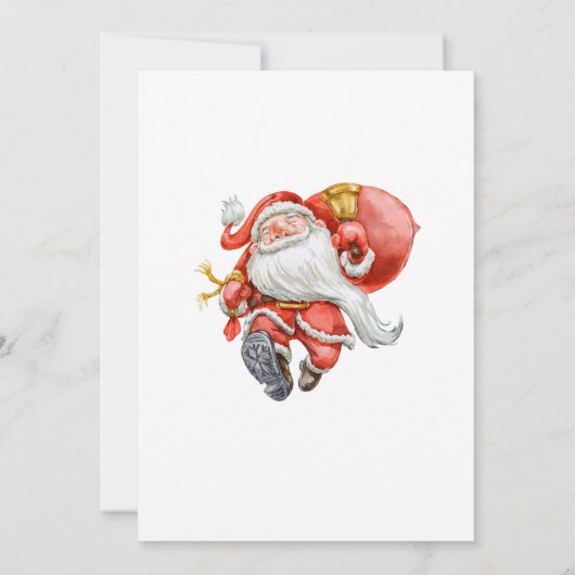 サンタおもしろいホリデ企業のィークリスマスパーティー 招待状 (裏面)