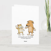 サンタおもしろいポーズドクリスマスカード シーズンカード (裏面)