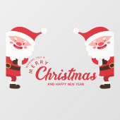 サンタおもしろいメリークリスマススモールビジネスホリデー ウィンドウサイン (シート)