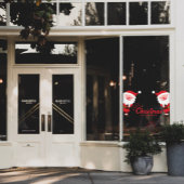 サンタおもしろいメリークリスマススモールビジネスホリデー ウィンドウサイン