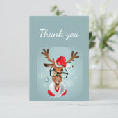 サンタおもしろいユーモア漫画 サンキューカード (スタンド正面)