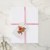 サンタおもしろいライディングコッカースパニエル犬ドッグクリスマス ギフトタグ (より糸付き)