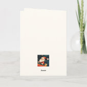 サンタおもしろいレトロクリスマスイブホリデーカード シーズンカード (裏面)